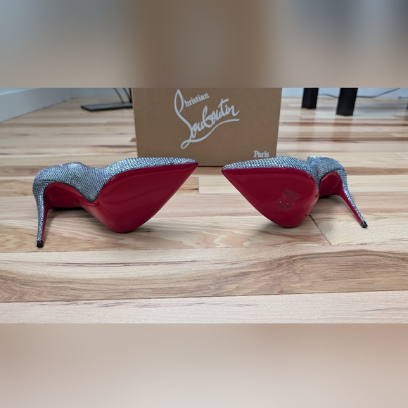 Christian Louboutin Glittering Silver Heels - Picture 3 of 6